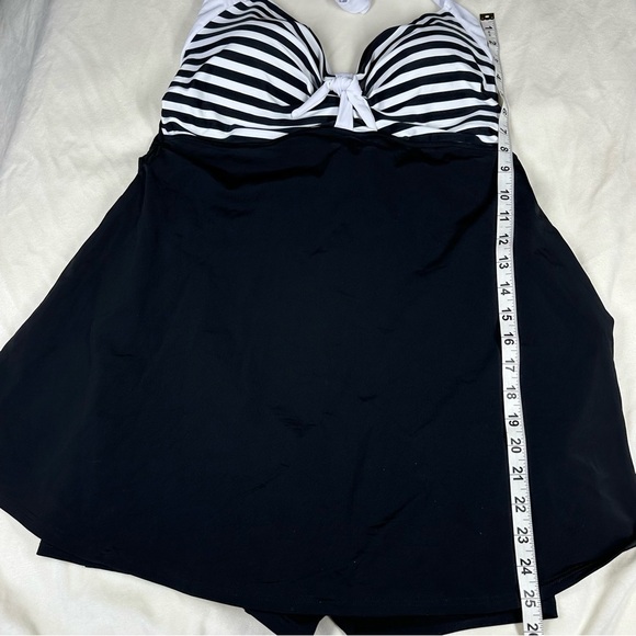 New NWT COCOSHIP Swimsuit Swim Dress 4XL 18 Lined Wireless Tummy Control Halter - Picture 7 of 15